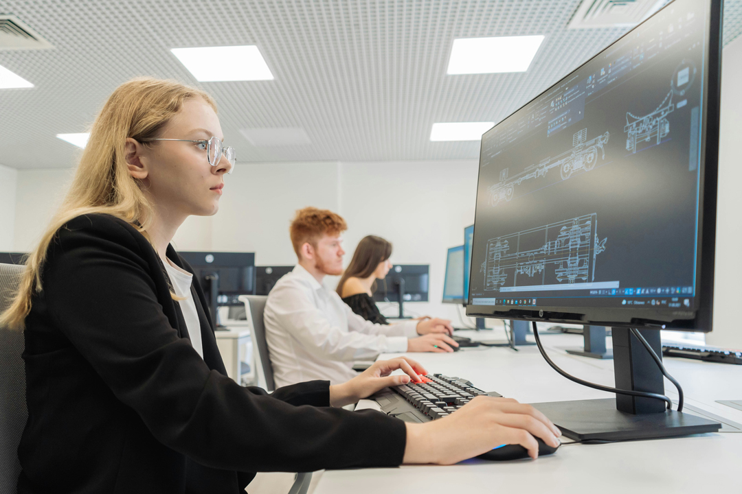 Schüler an Computer